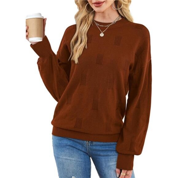 ✨ Women’s Puff Sleeve Turtleneck Sweater | Lightweight Knit Pullover ✨ - Picture 4 of 5